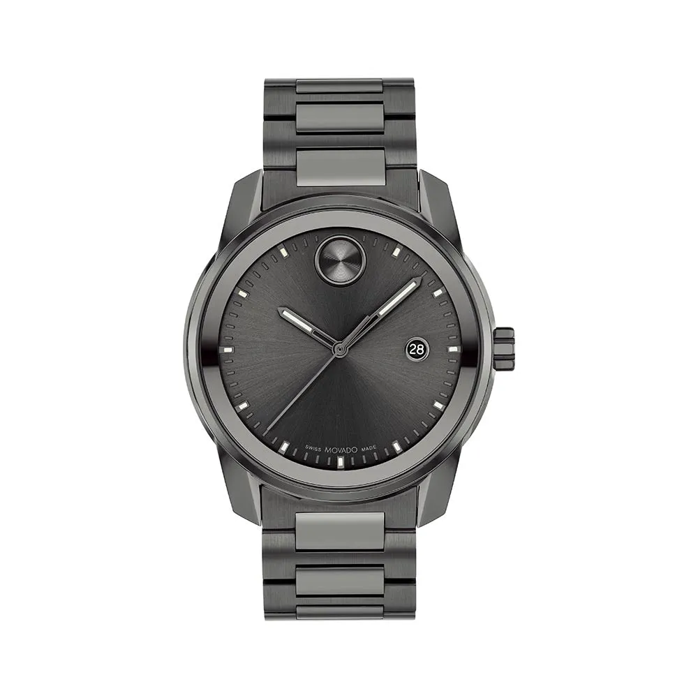 Movado Bold Men's Watch Grey Tone Case Quartz