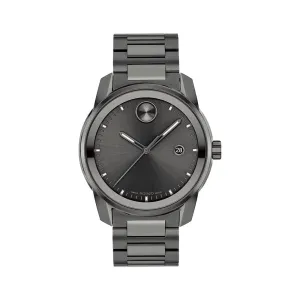 Movado Bold Men's Watch Grey Tone Case Quartz