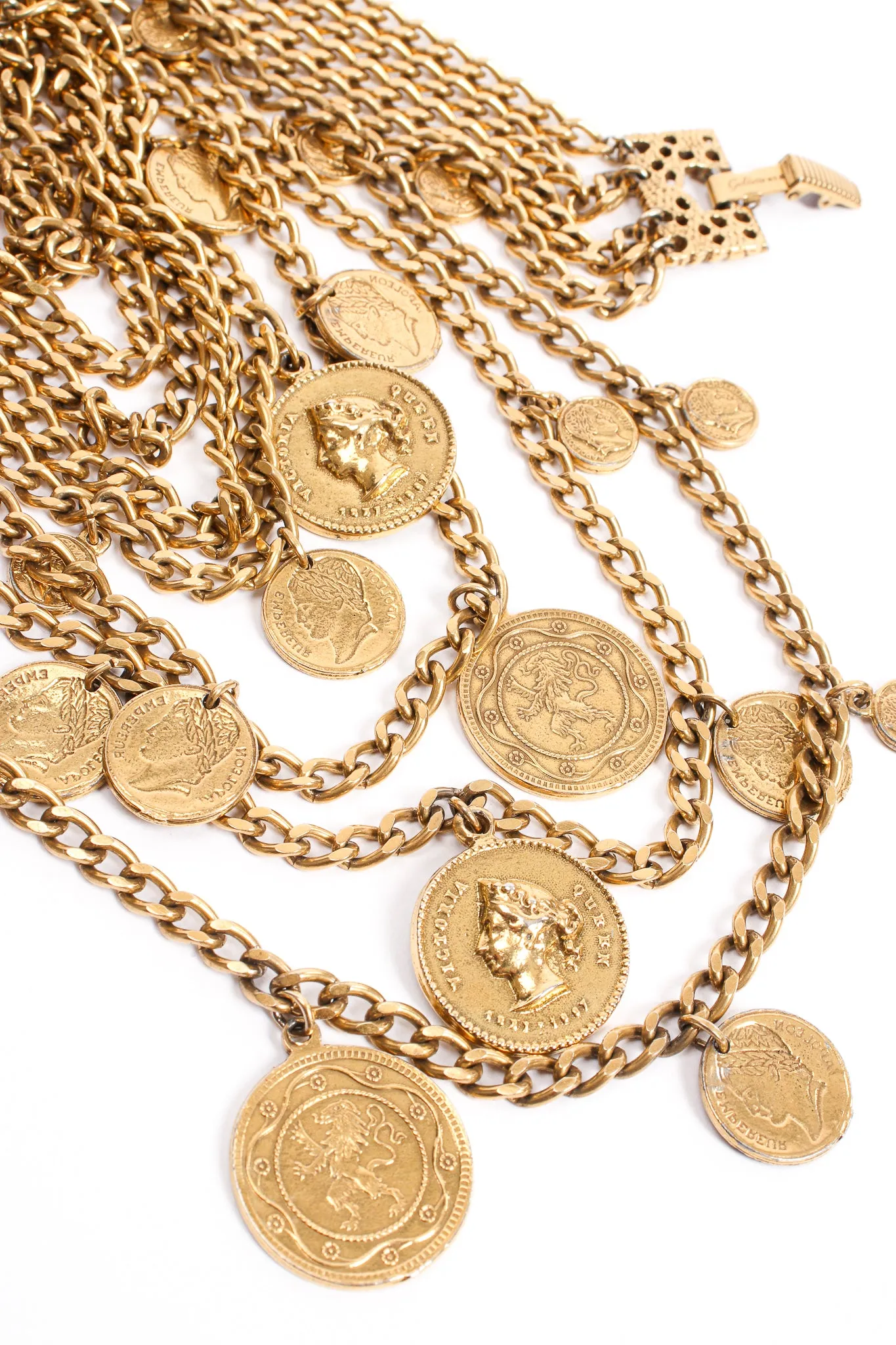 Multi-Strand Layered Coin Necklace