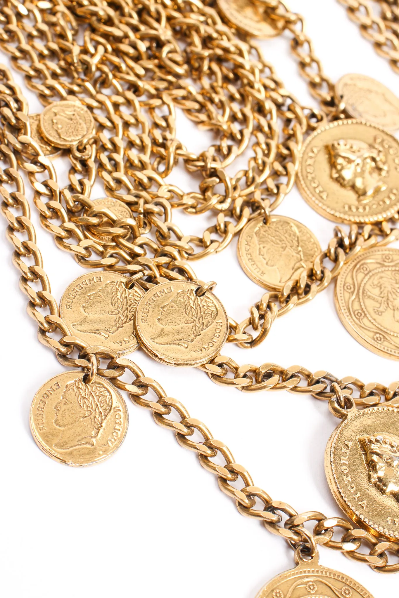 Multi-Strand Layered Coin Necklace