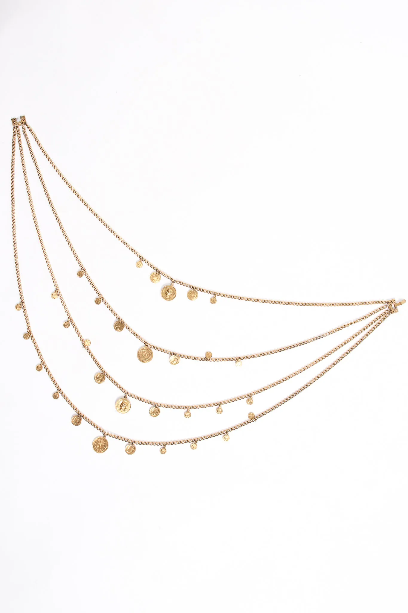 Multi-Strand Layered Coin Necklace