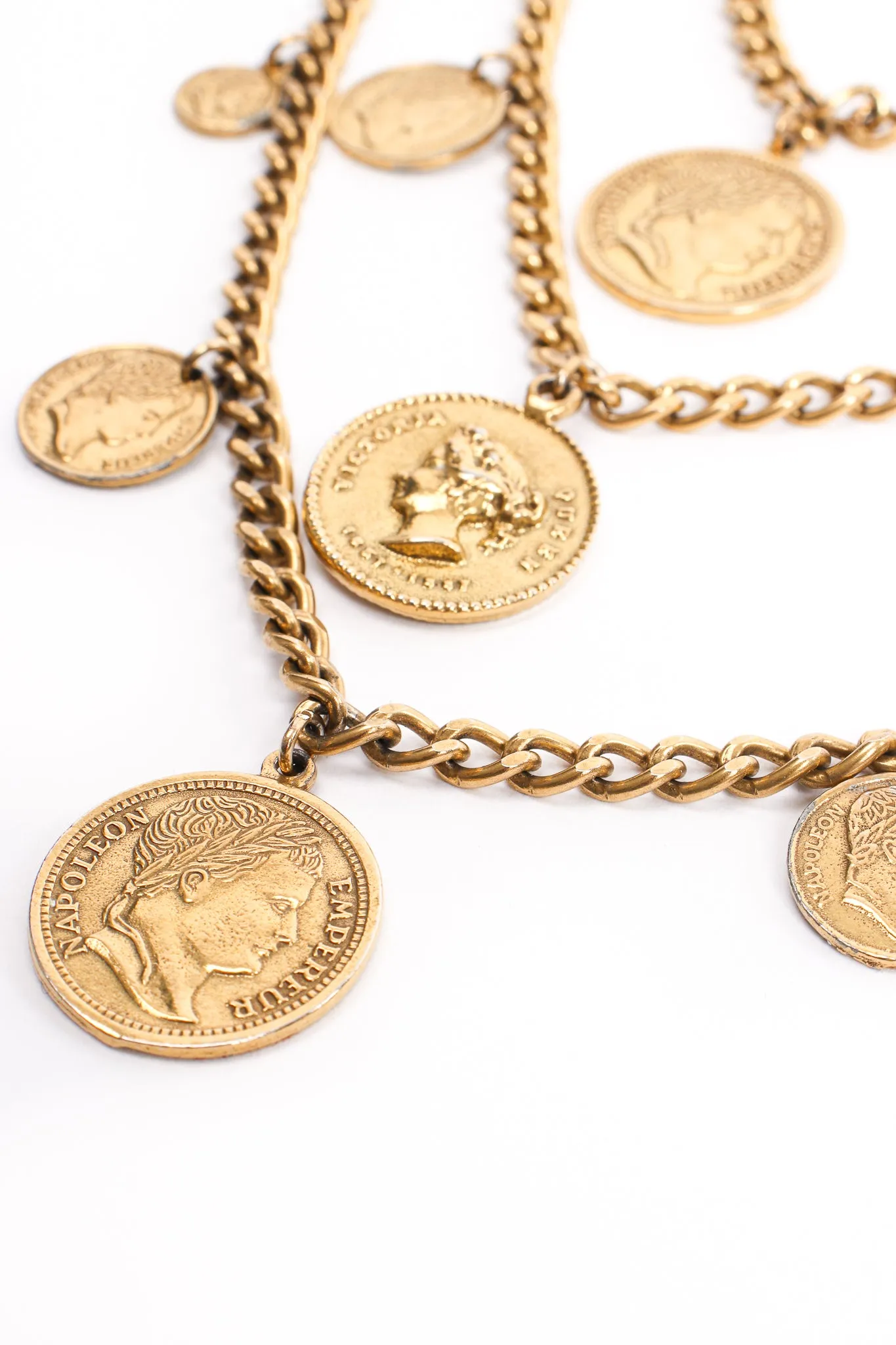 Multi-Strand Layered Coin Necklace