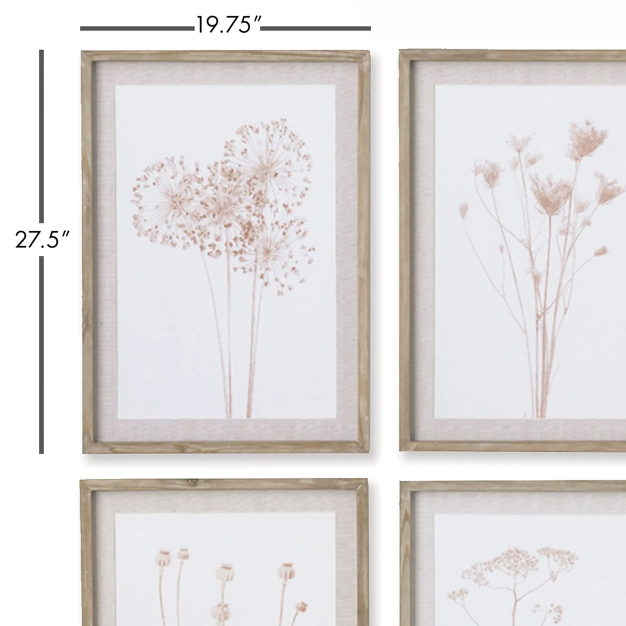 NAPA Home & Garden, STYLIZED BOTANICAL PRINTS, SET OF 4,N2NH21