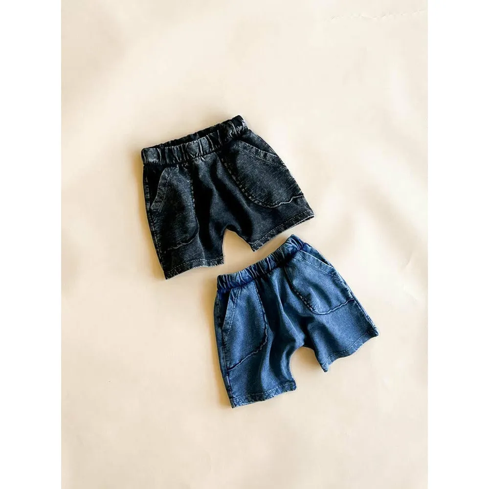 Neal-Vintage dyed shorts | Navy
