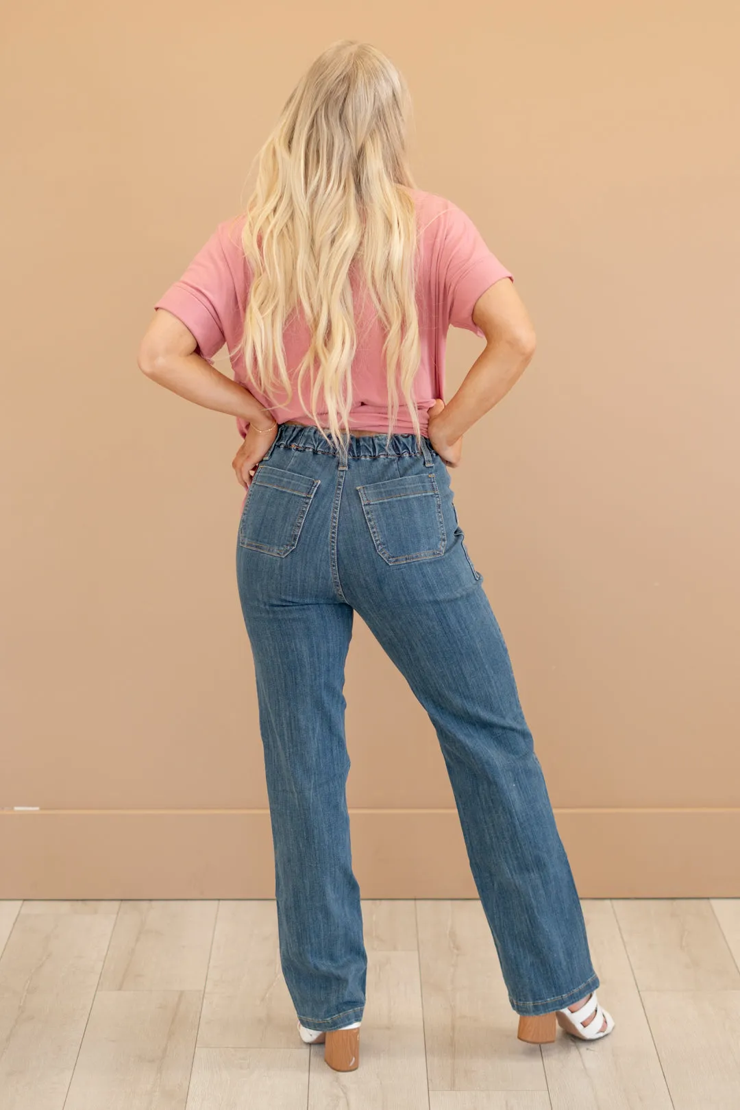 Next Gen High Rise Elastic Waist Band Straight