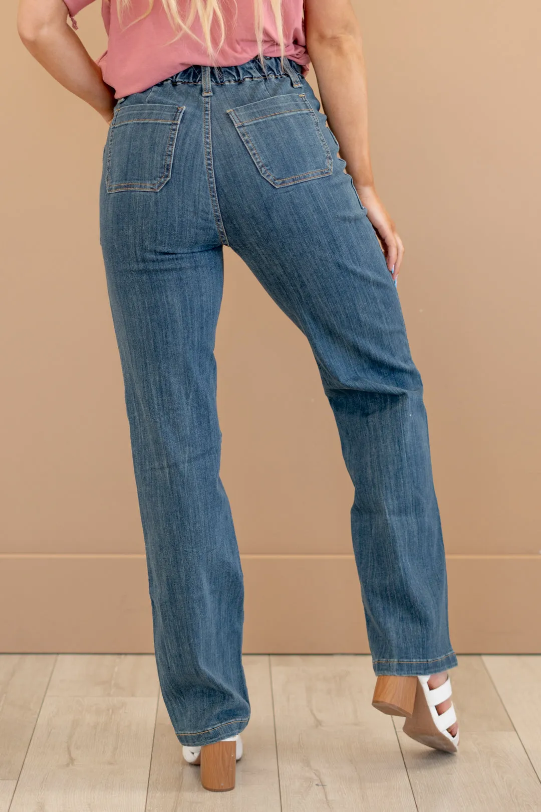 Next Gen High Rise Elastic Waist Band Straight