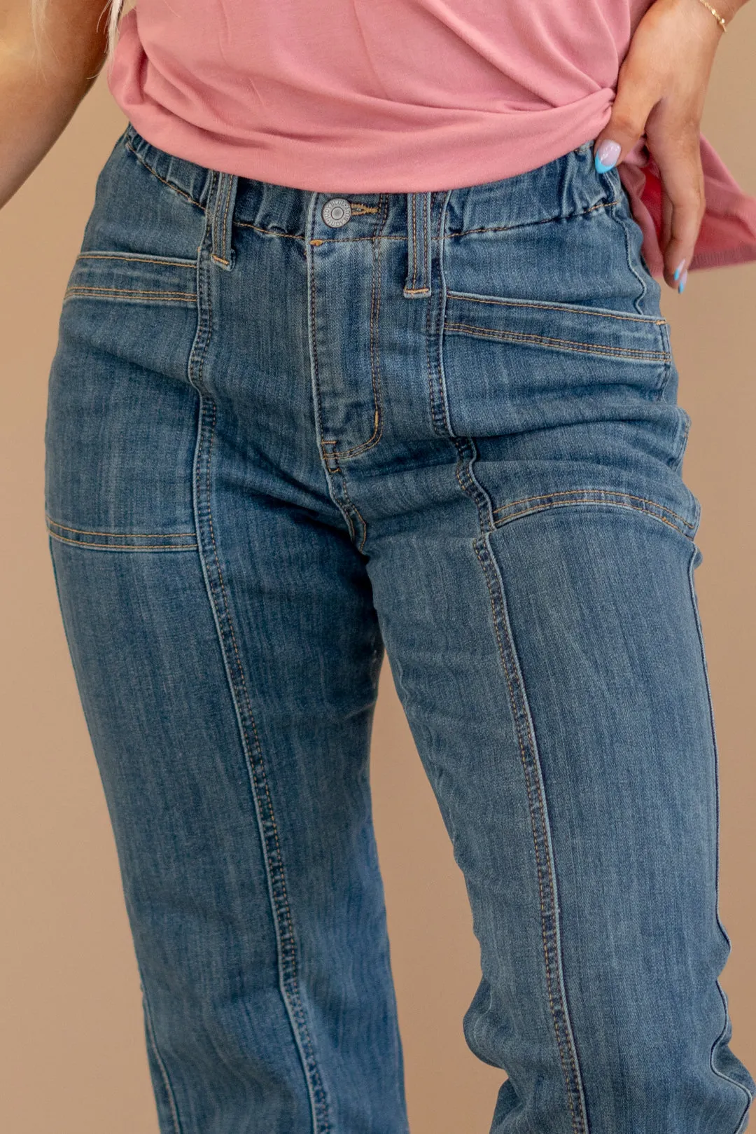 Next Gen High Rise Elastic Waist Band Straight
