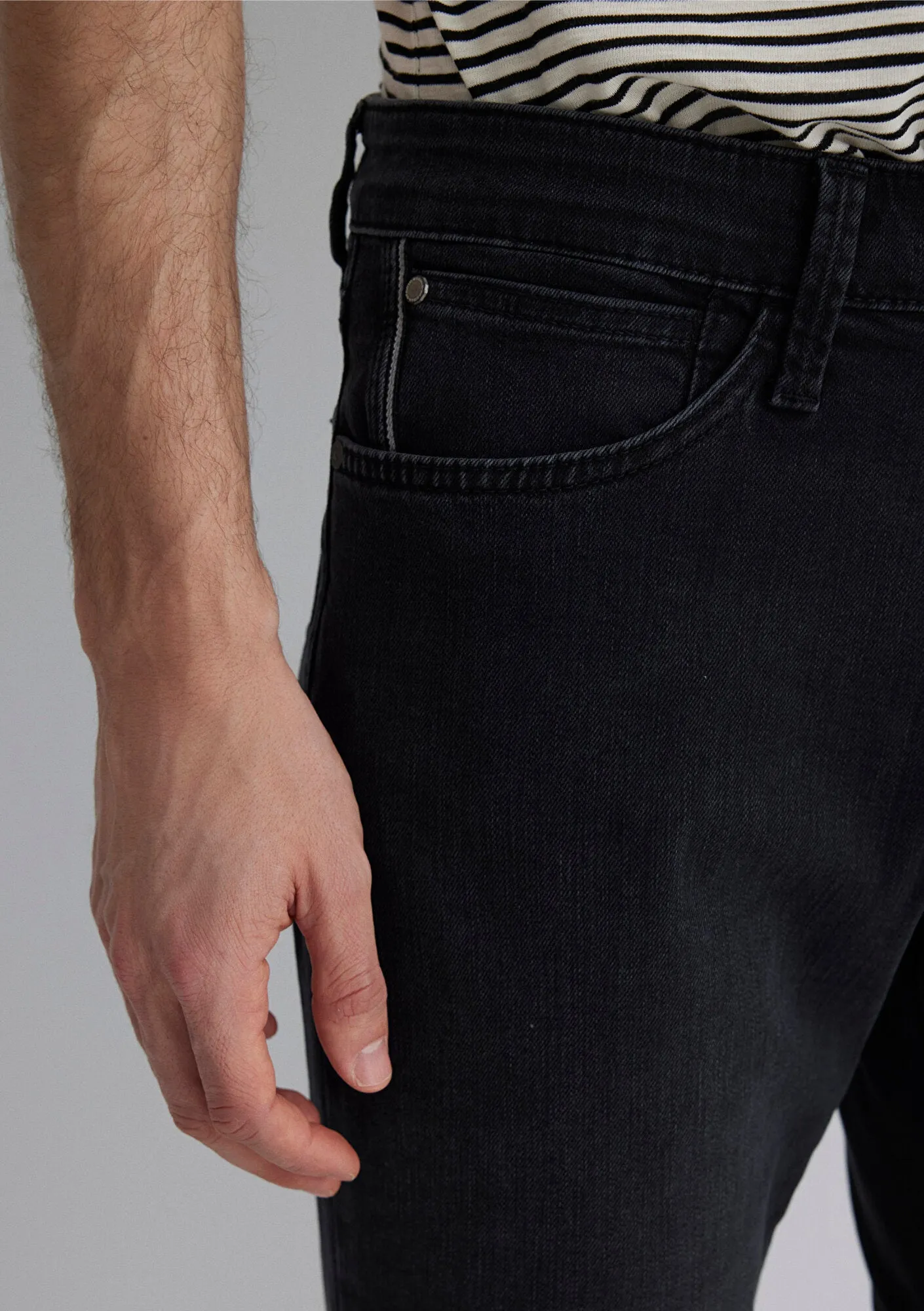 Nicholas Dark Smoke Mavi Black Jean Shorts