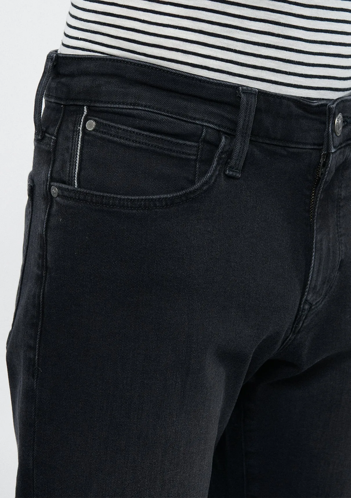 Nicholas Dark Smoke Mavi Black Jean Shorts