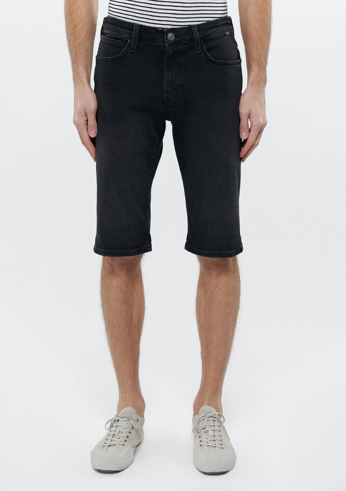 Nicholas Dark Smoke Mavi Black Jean Shorts