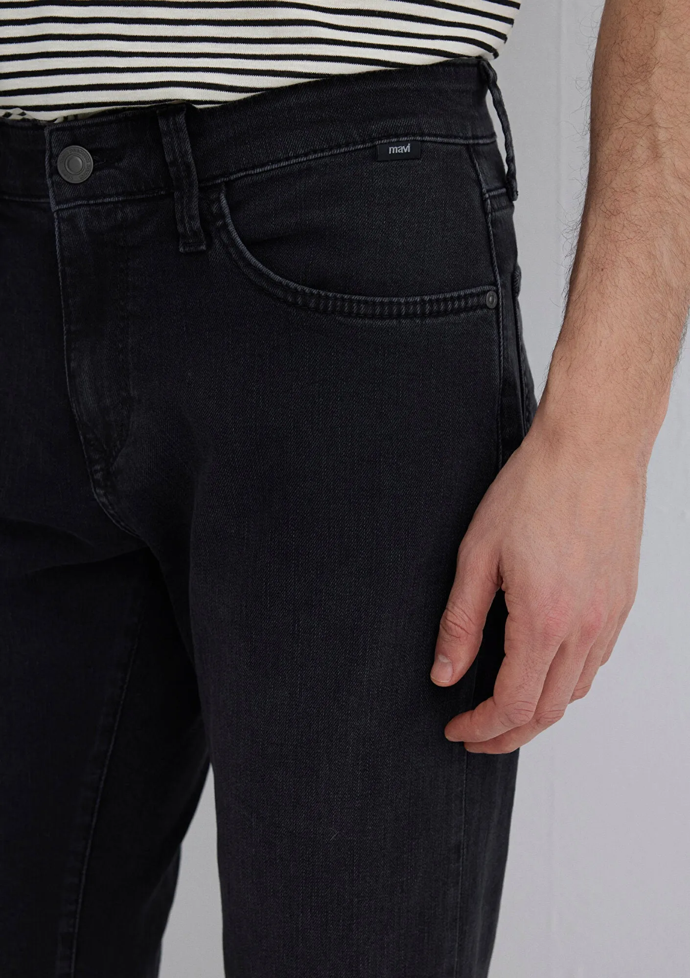 Nicholas Dark Smoke Mavi Black Jean Shorts