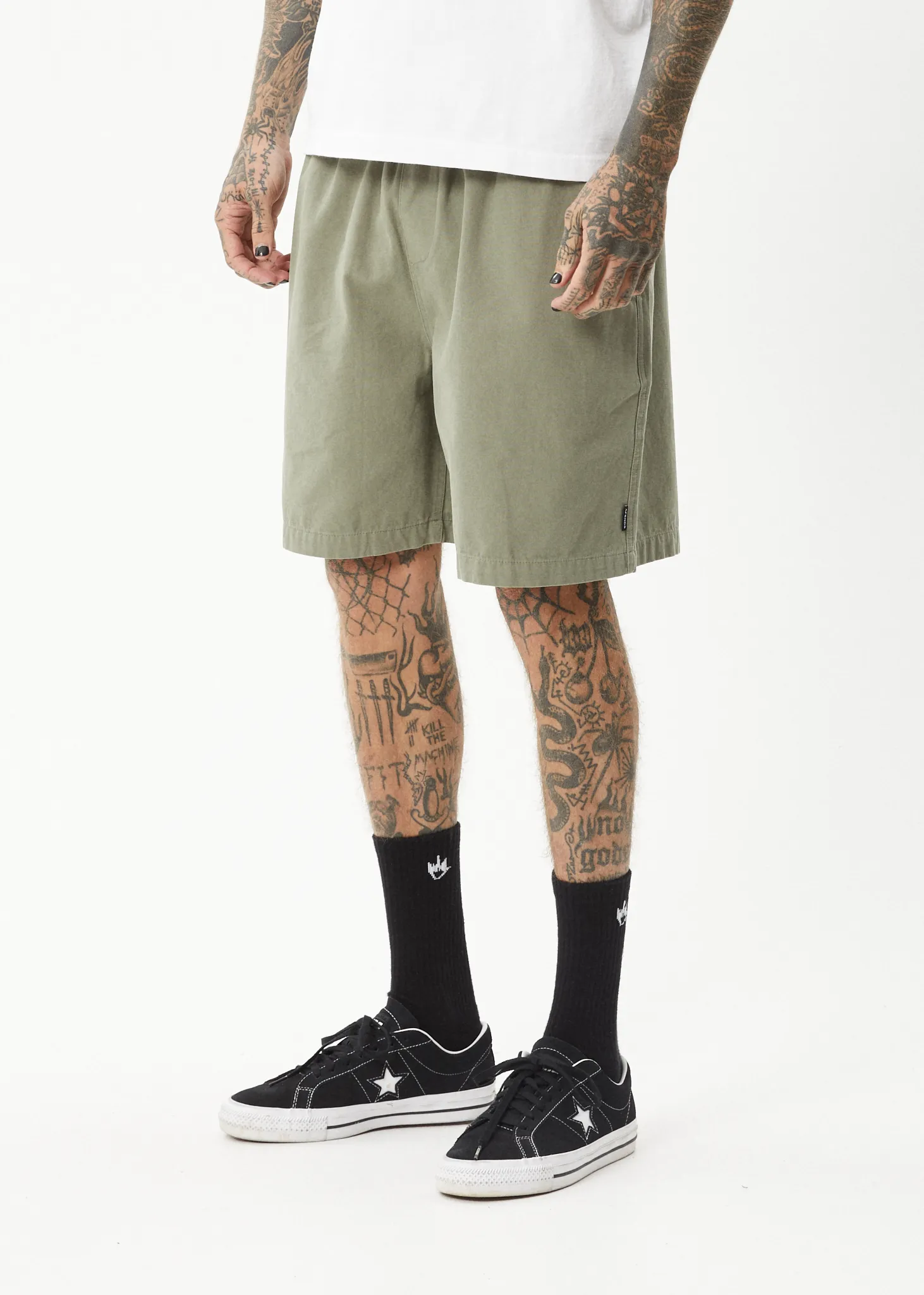 NINETY EIGHTS OVERSIZED SHORT 20 INCH - OLIVE