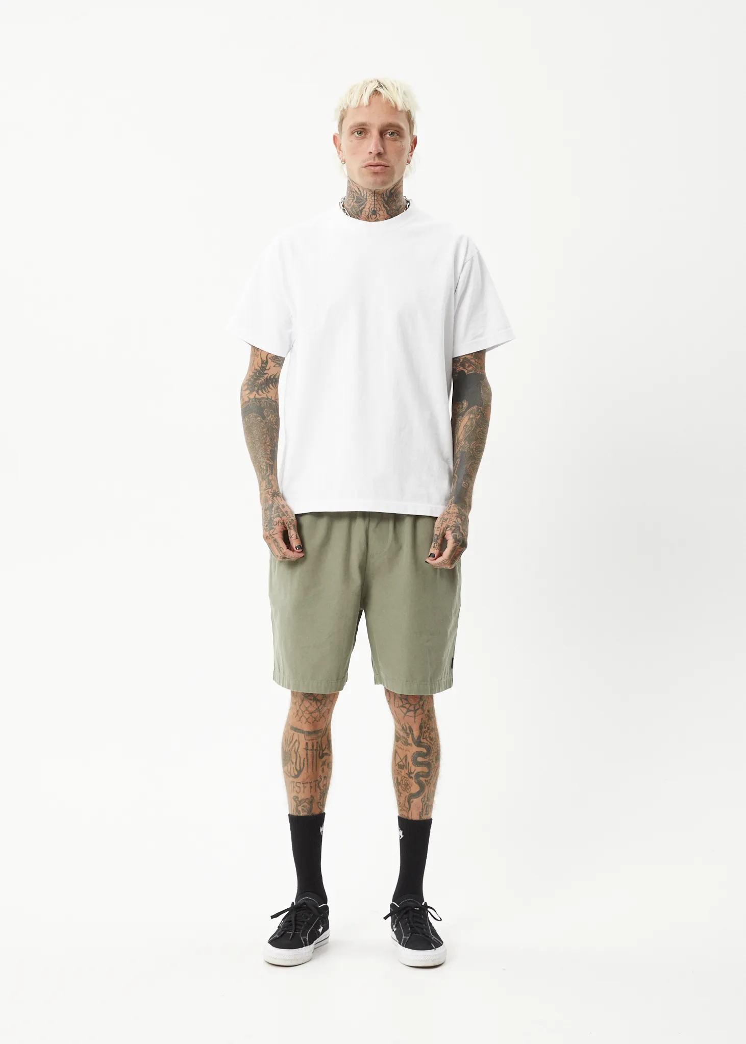 NINETY EIGHTS OVERSIZED SHORT 20 INCH - OLIVE