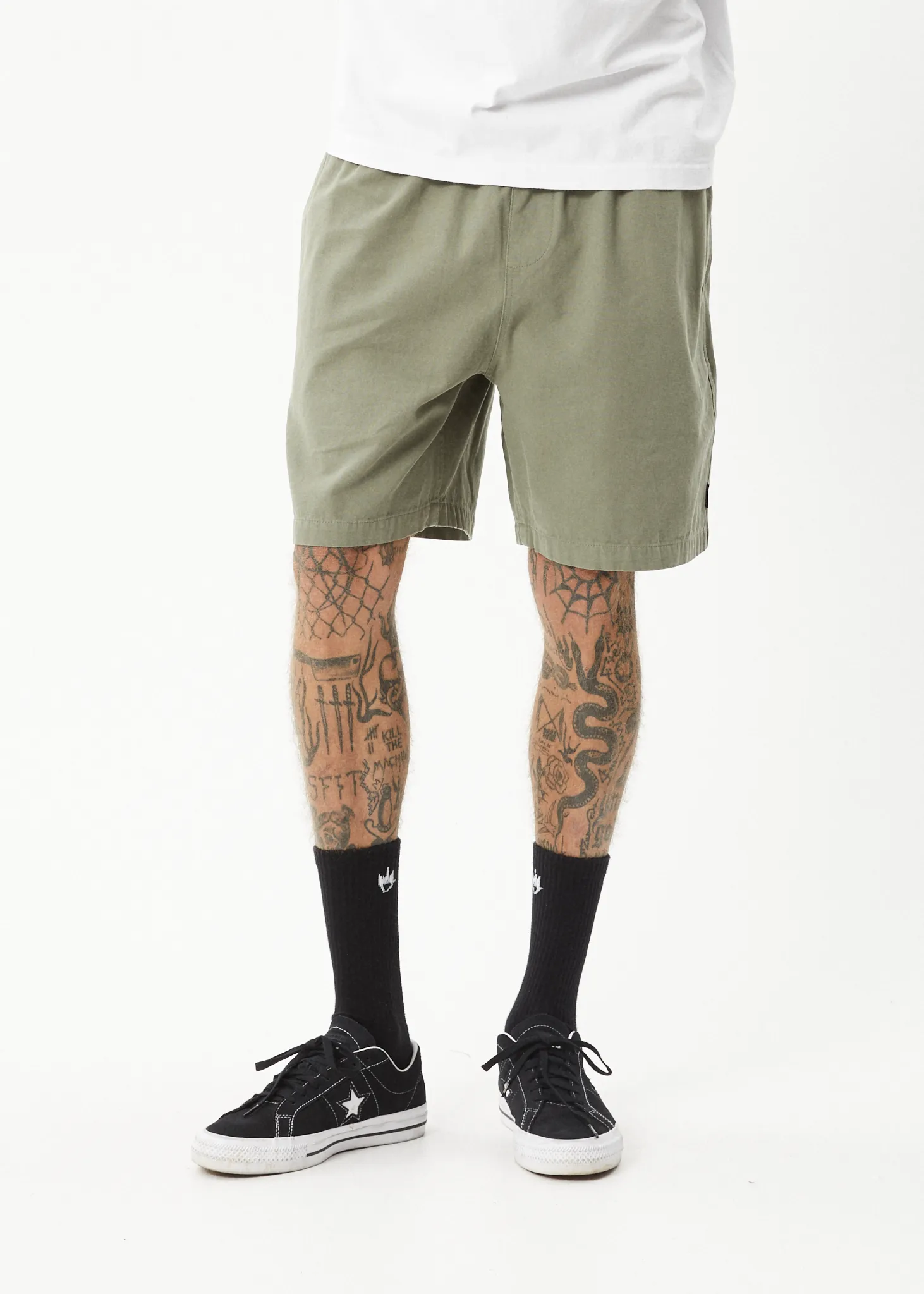 NINETY EIGHTS OVERSIZED SHORT 20 INCH - OLIVE