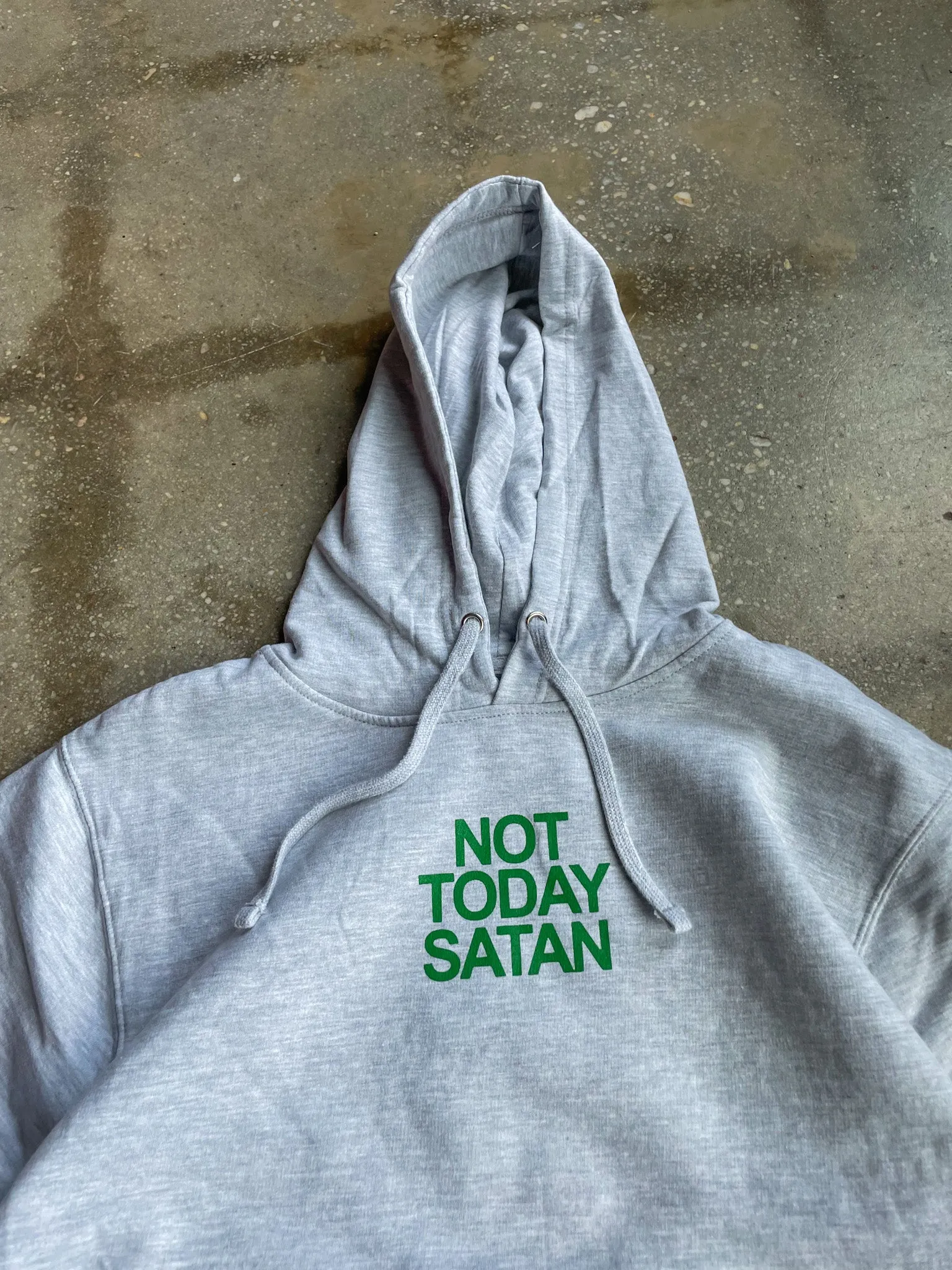 Not Today Satan Adult Box Hoodie