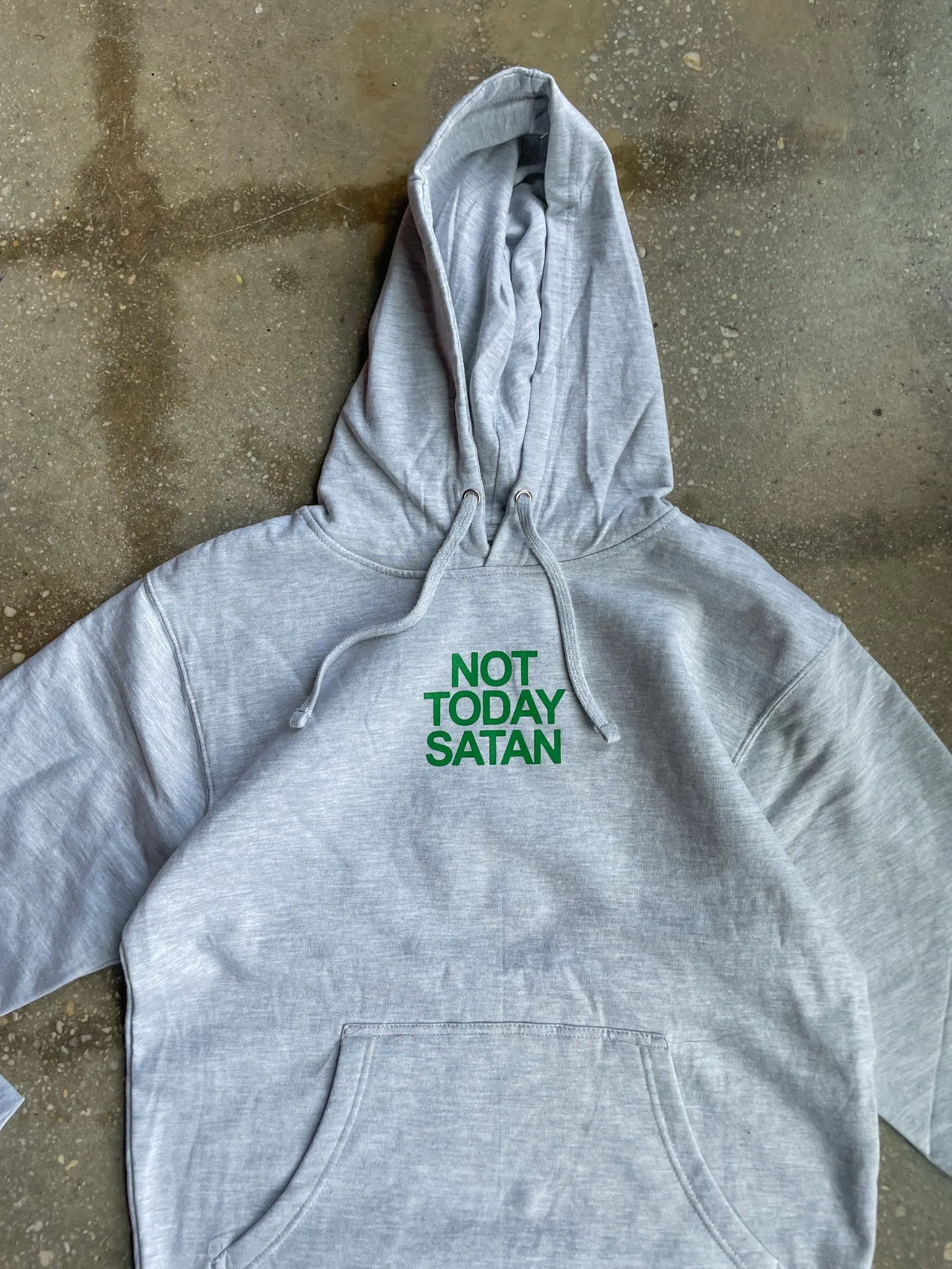 Not Today Satan Adult Box Hoodie