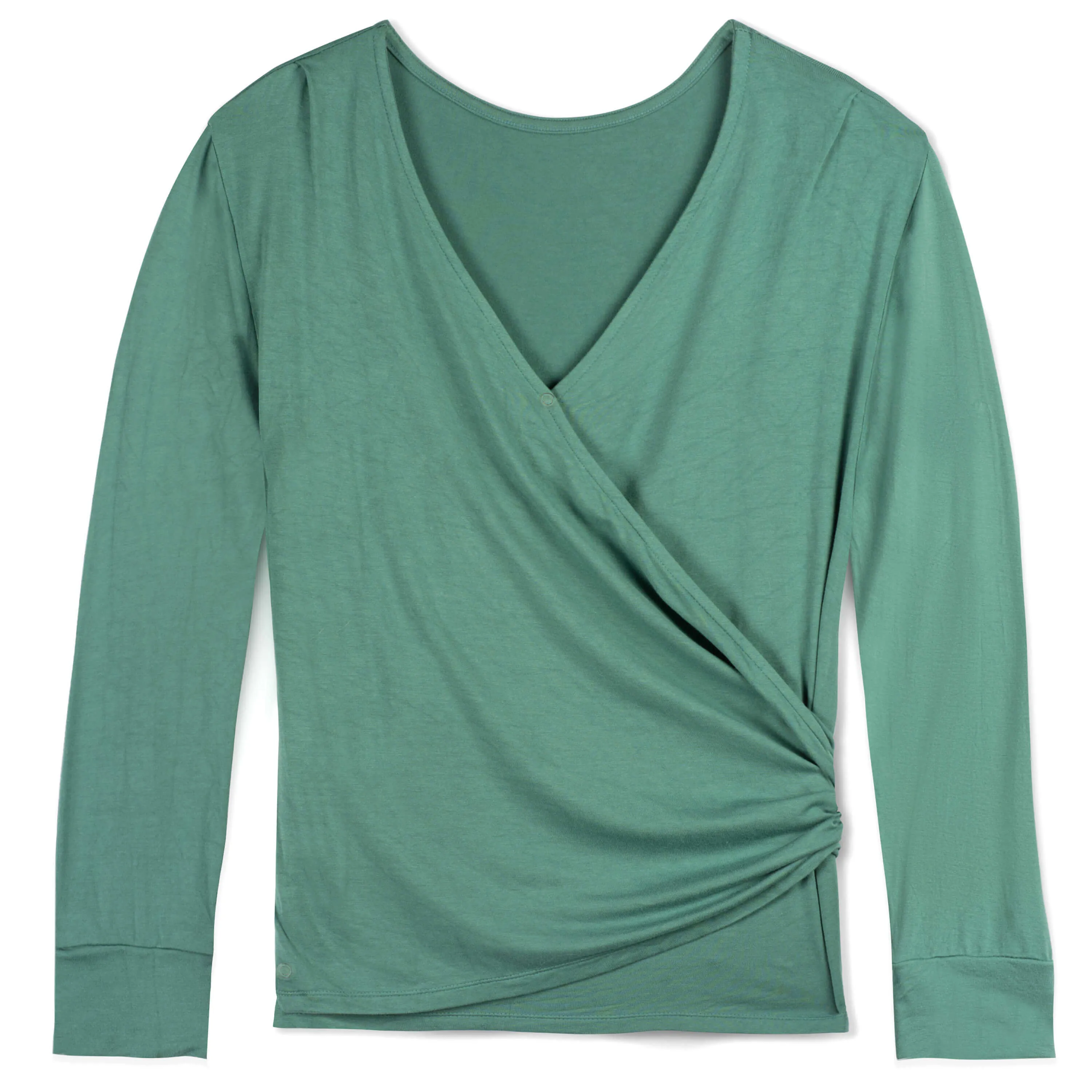 Nursing & Maternity Everywhere Long-Sleeve Wrap Blouse | Mineral