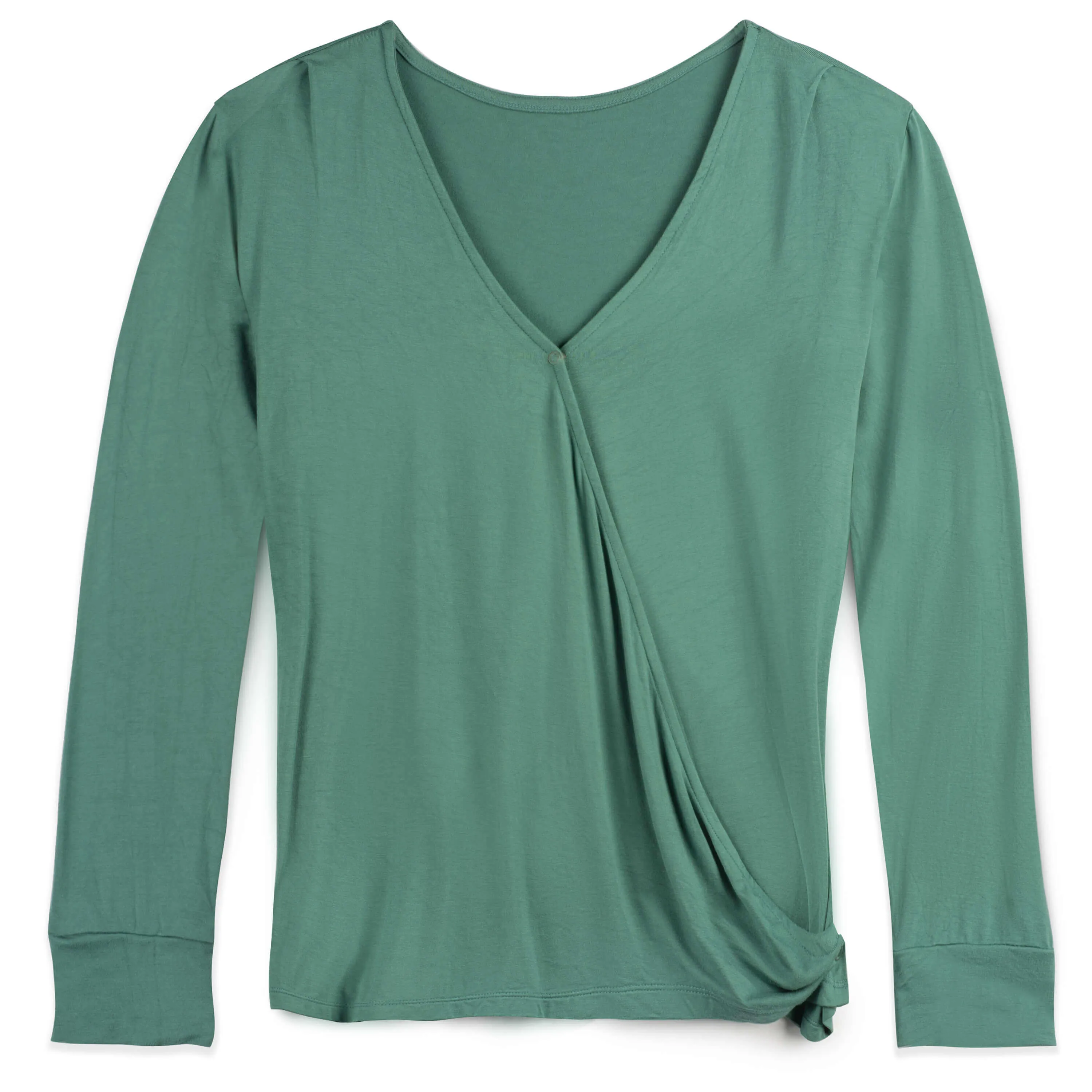Nursing & Maternity Everywhere Long-Sleeve Wrap Blouse | Mineral