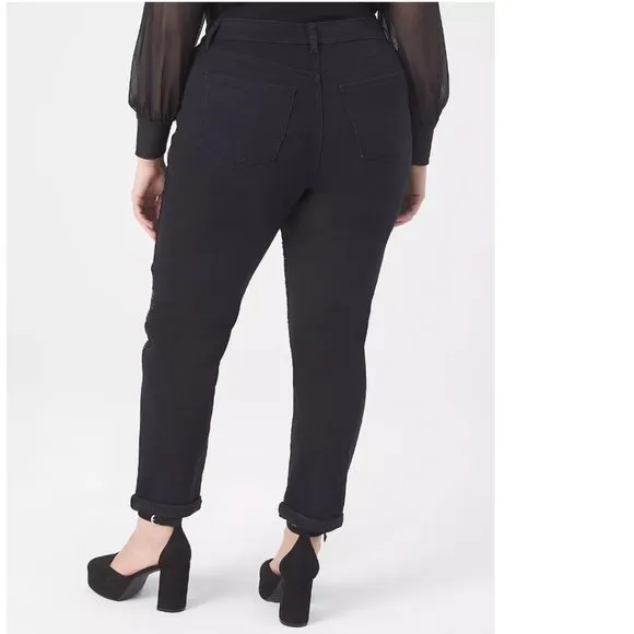 NWOT Lane Bryant Signature Fit Boyfriend Jean - Black With Sequins SZ-20