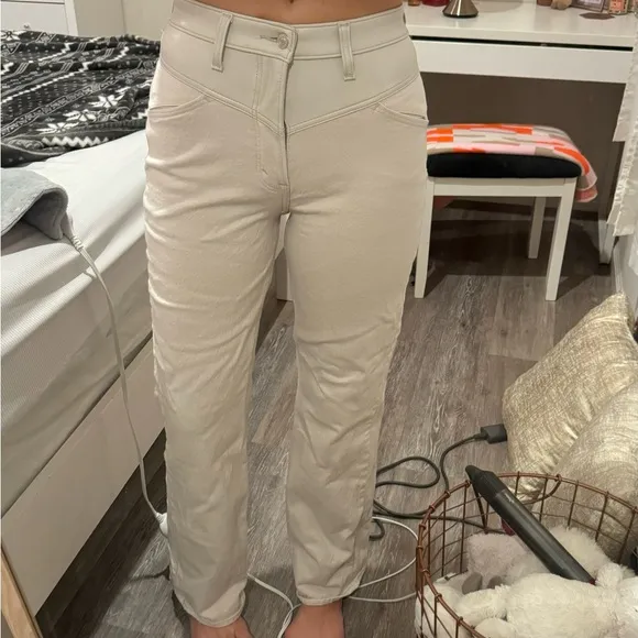 NWT Abercrombie &amp; Fitch Vintage Denim Mixed Fabric High Rise 90s Relaxed Jean.
