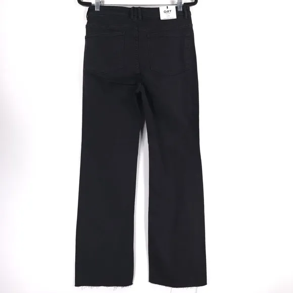 NWT OAT NEW YORK Bling Seam Mid Rise Relaxed Slim Straight Jeans Black Size 8/29
