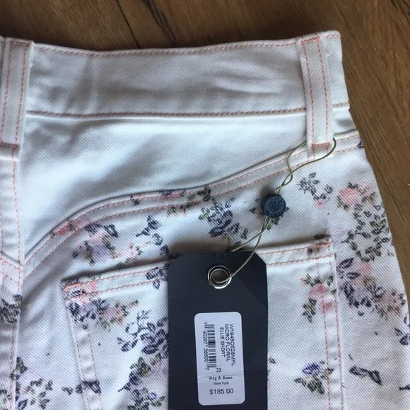 NWT RAG &amp; BONE Ellie Floral print Denim Shorts