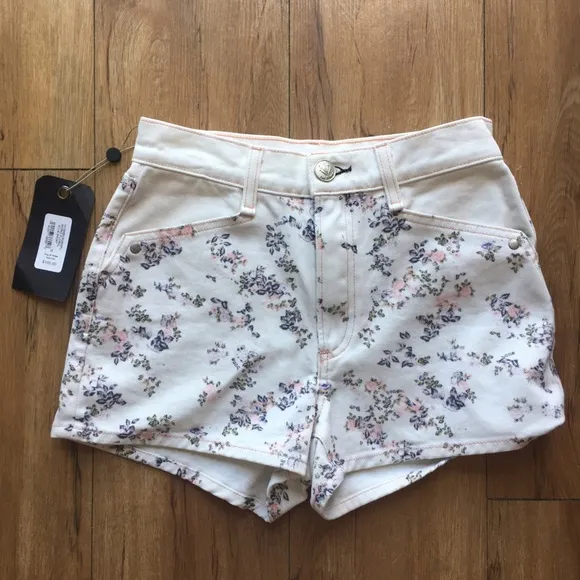 NWT RAG &amp; BONE Ellie Floral print Denim Shorts