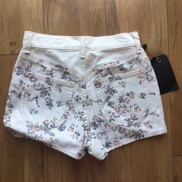 NWT RAG &amp; BONE Ellie Floral print Denim Shorts