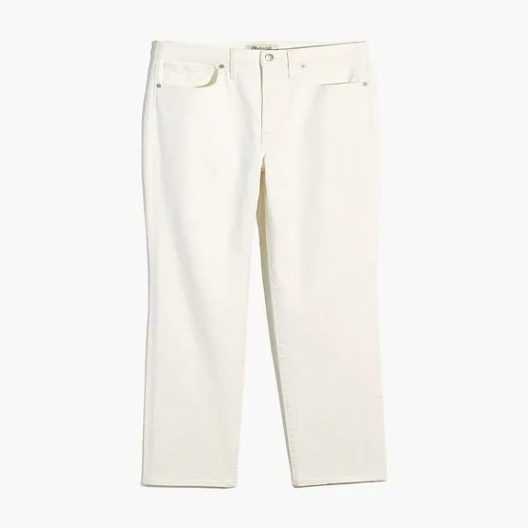 NWT Womens Size 23 FIT 24 Madewell The Girljean High Waist Jean in Tile White