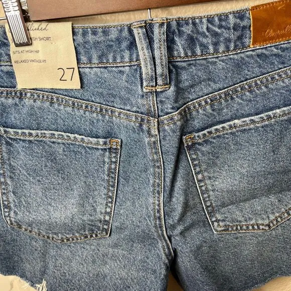 NWT Women’s Unpublished  Jessa-Boyish Denim Jean Short Size 27 #344