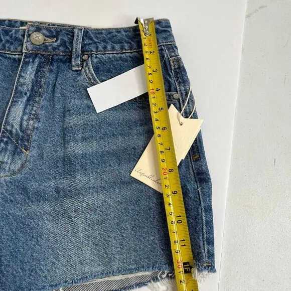 NWT Women’s Unpublished  Jessa-Boyish Denim Jean Short Size 27 #344