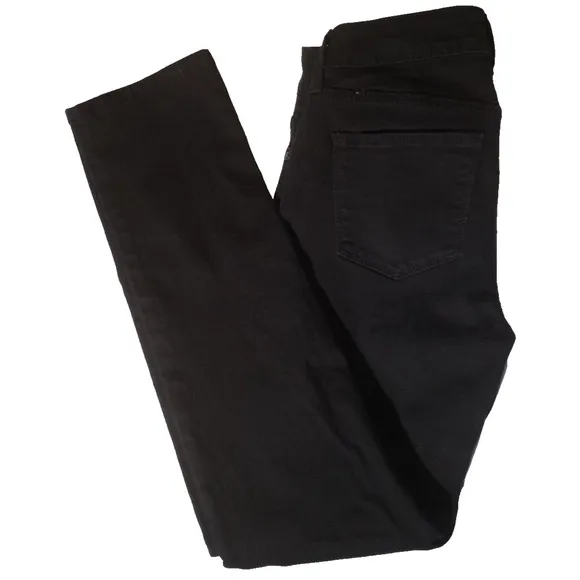 NYDJ Womens Jessica Relaxed Boyfriend Distressed Jeans Stretch Black Size 0