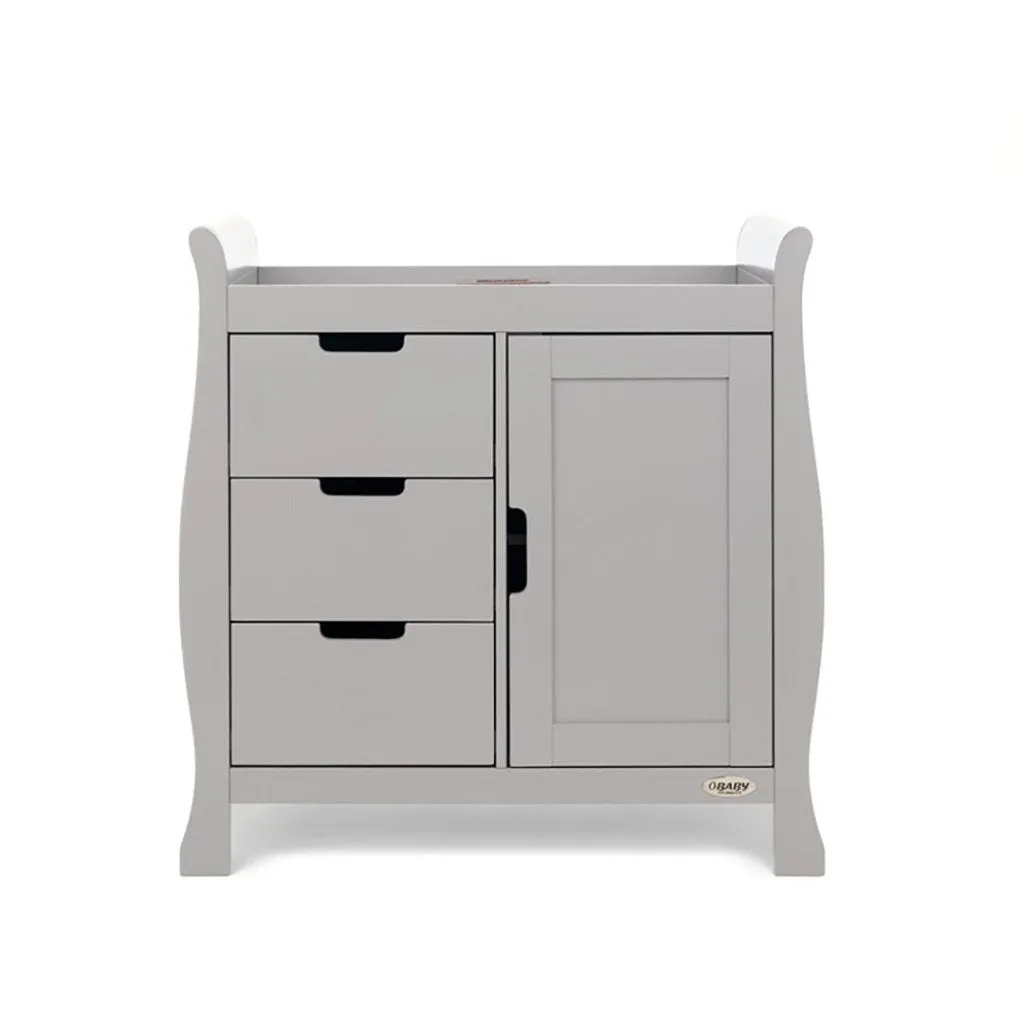 OBABY Stamford Mini Sleigh 2 Piece Room Set - Warm Grey