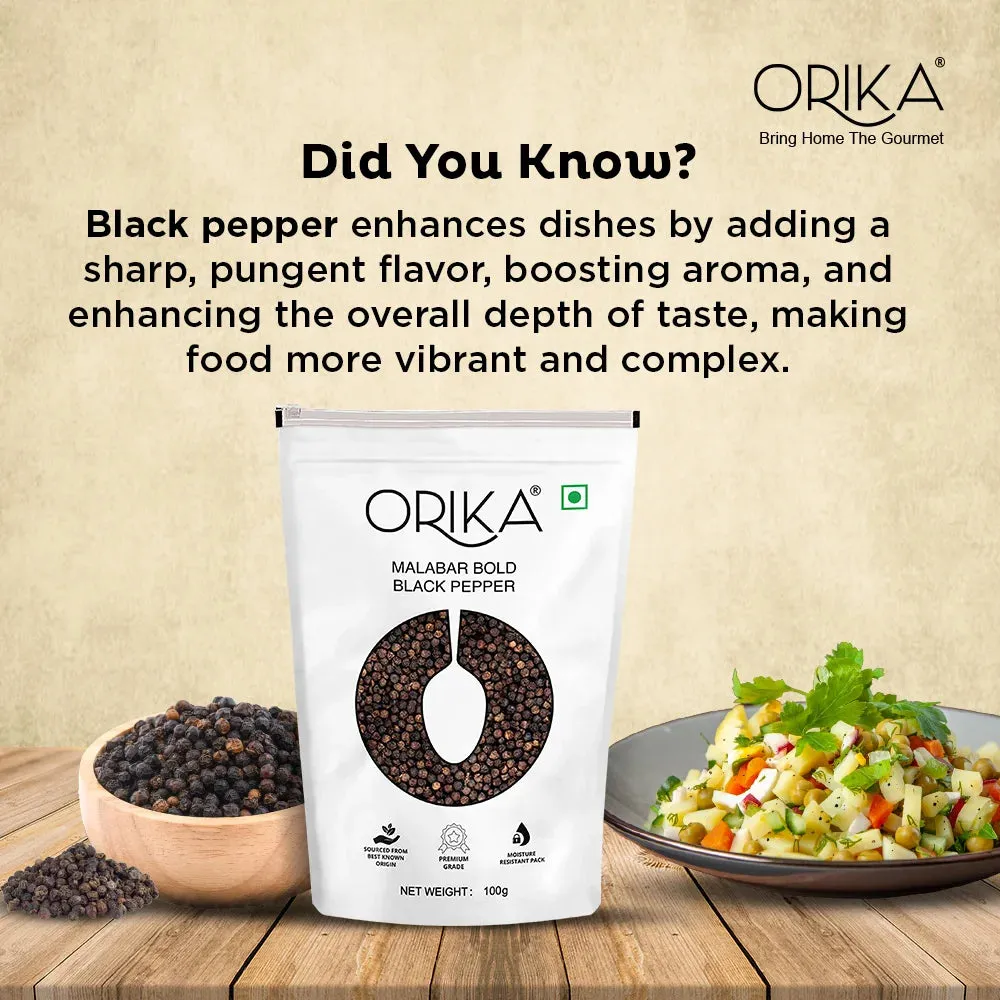Orika's Malabar Bold Black Pepper, 100g