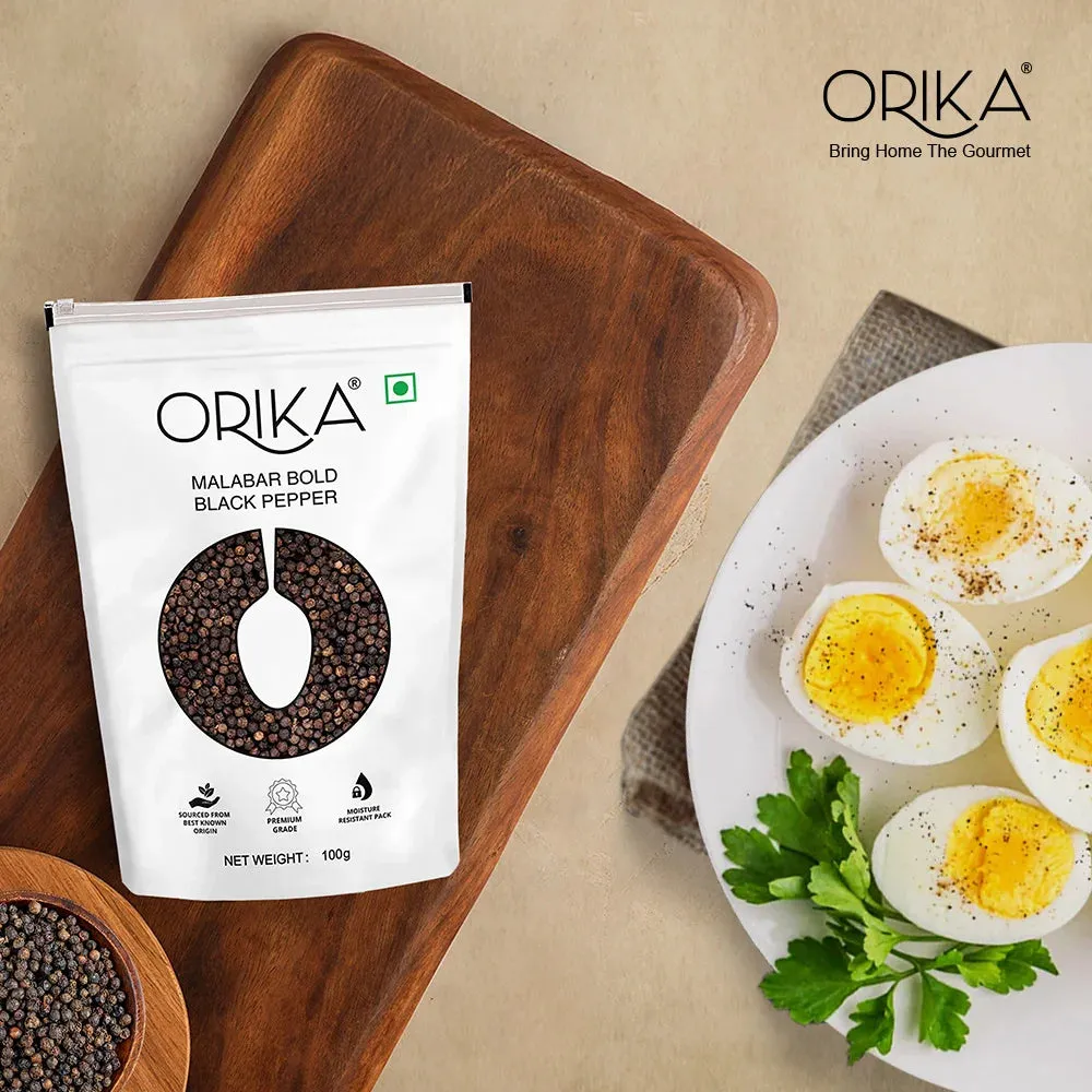 Orika's Malabar Bold Black Pepper, 100g