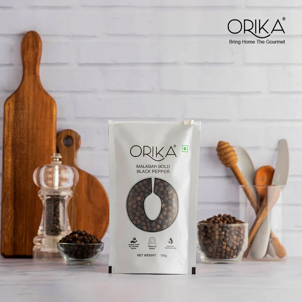Orika's Malabar Bold Black Pepper, 100g