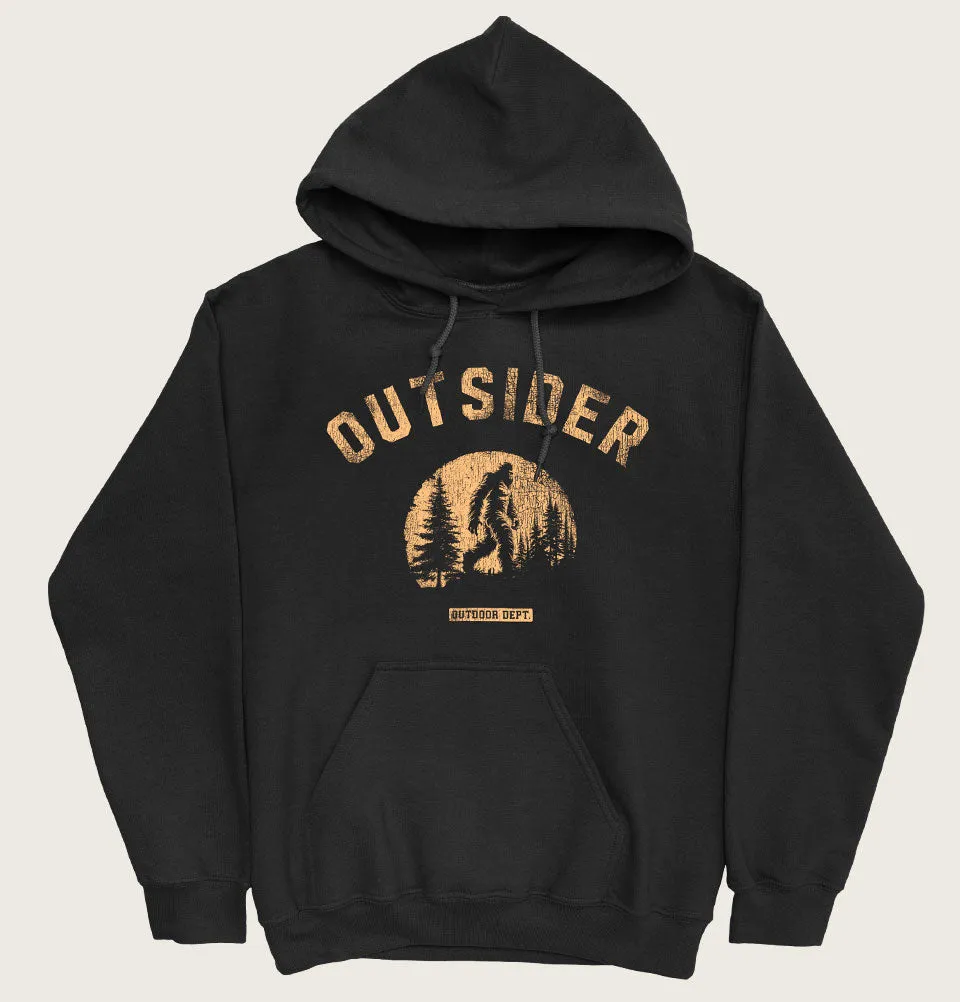 OUTSIDER Sasquatch Bigfoot Unisex black Hoodie