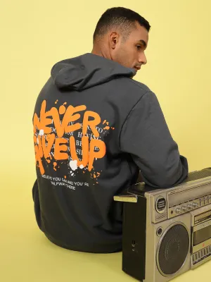 Oversized Hoodie with Bold Print Sweatshirt