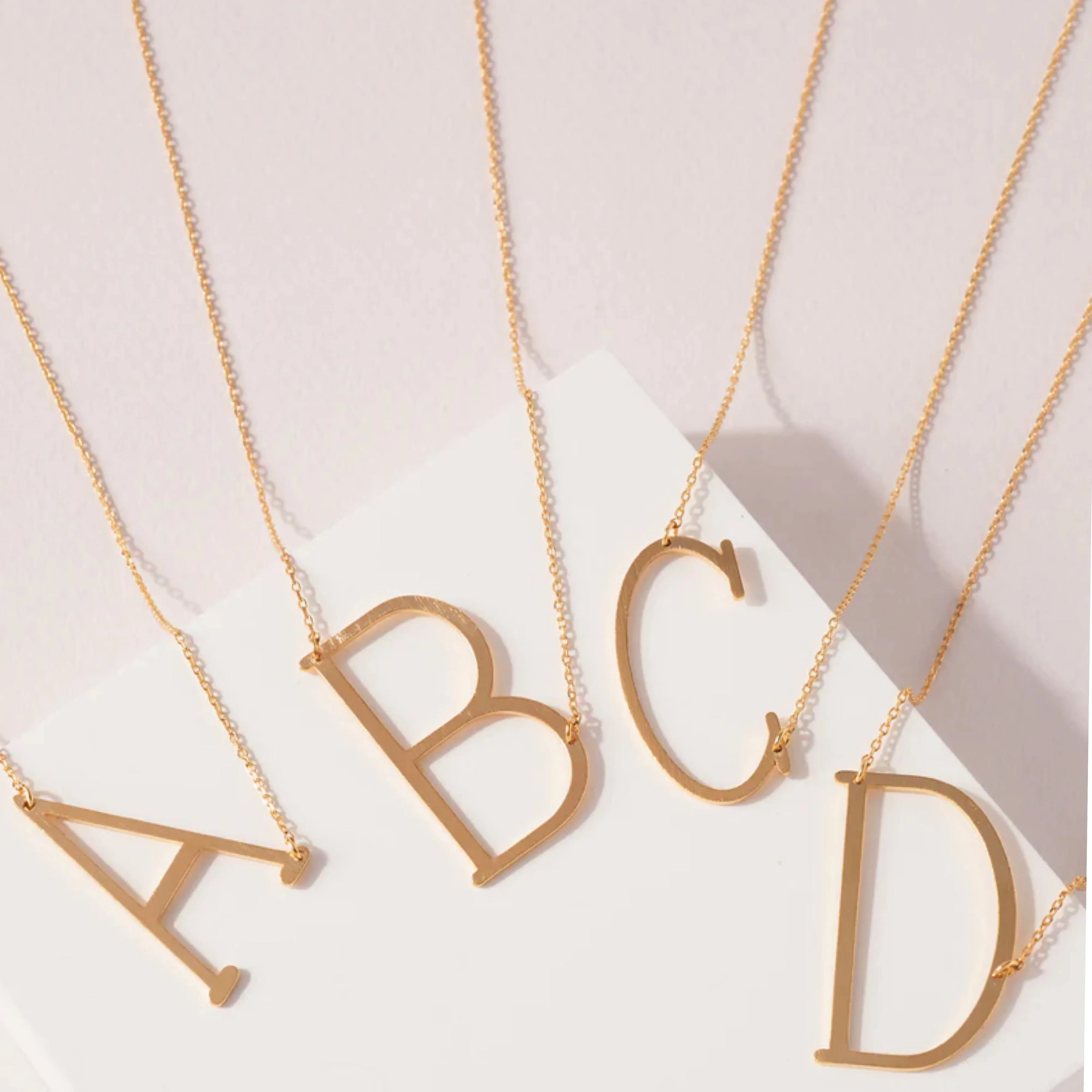 Oversized “J” Initial Pendant