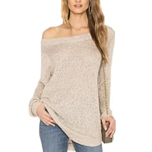 Oversized off shoulders sweater