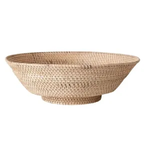Oversized Rattan Footed Bowl