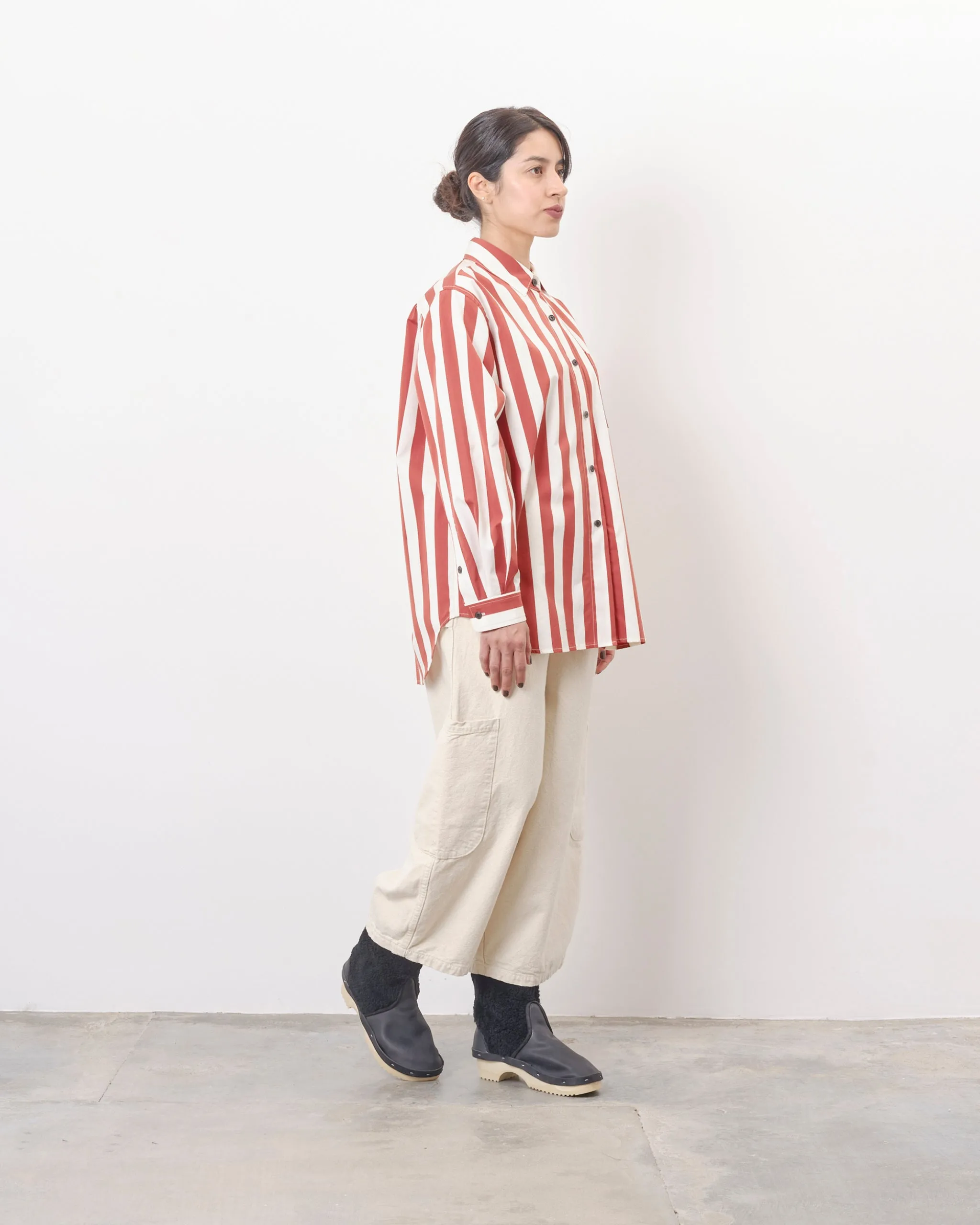 Oversized Shirt in Red Stripe