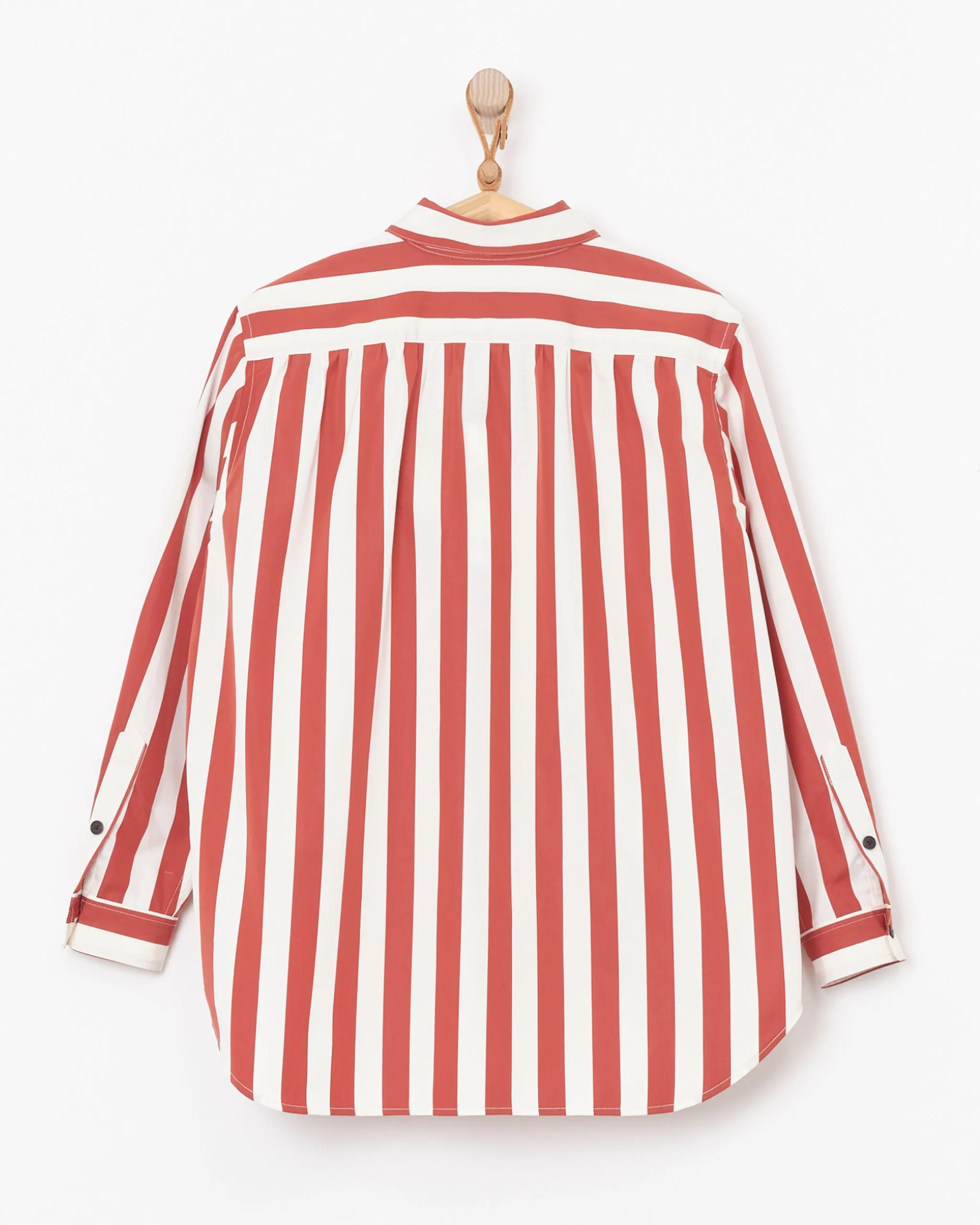 Oversized Shirt in Red Stripe