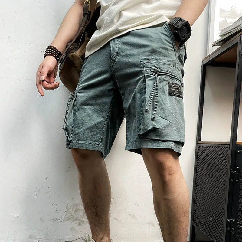 Oversized shorts med flera fickor för män