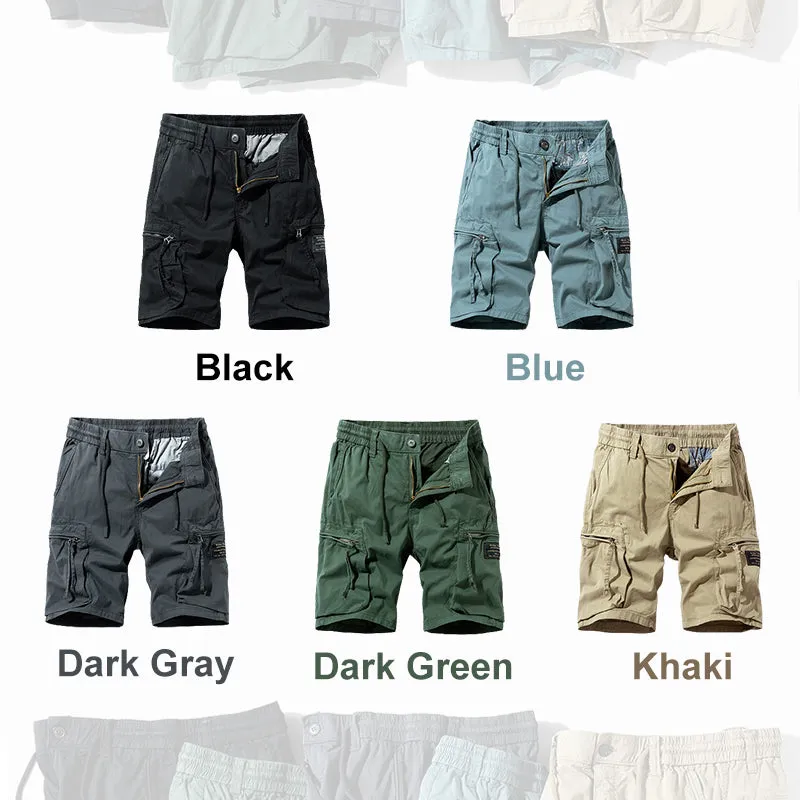 Oversized shorts med flera fickor för män