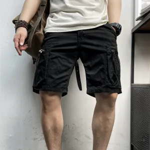 Oversized shorts med flera fickor för män