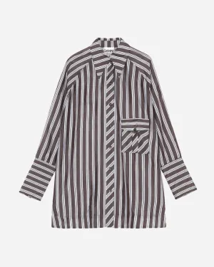 Oversized Stripe Shirt - Phantom