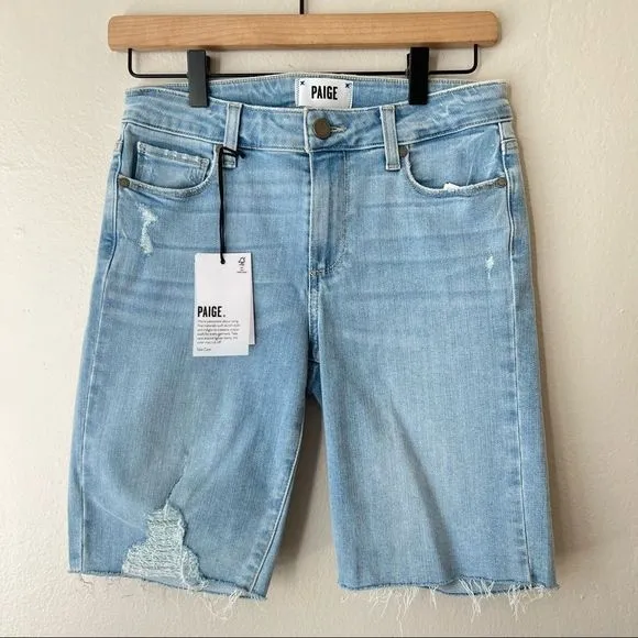 Paige Jax Cut Off Denim Jean Short - Martina Distressed 26