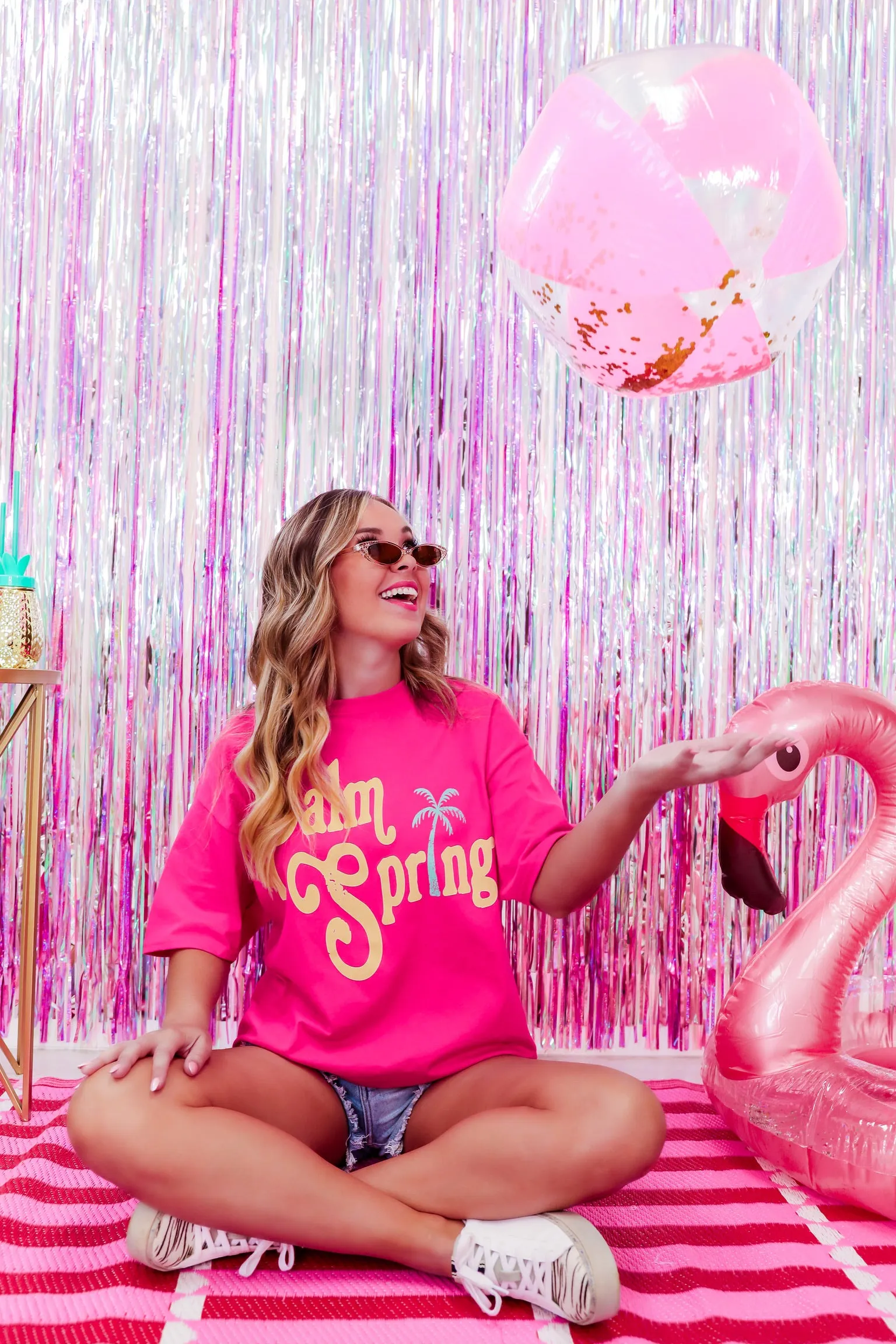Palm Springs Graphic Tee - Pink
