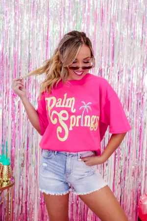 Palm Springs Graphic Tee - Pink